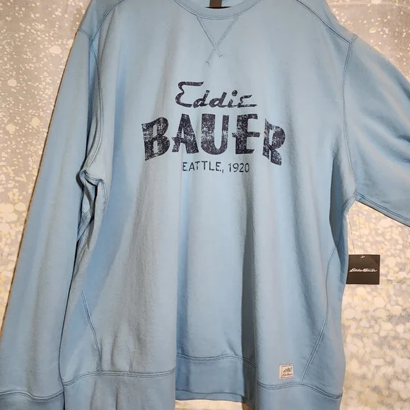 SSPC#03-NWT Eddie Bauer Mr. LS Everyday Fleece Sweatshirt 2XL 30"p2p - Picture 2 of 5